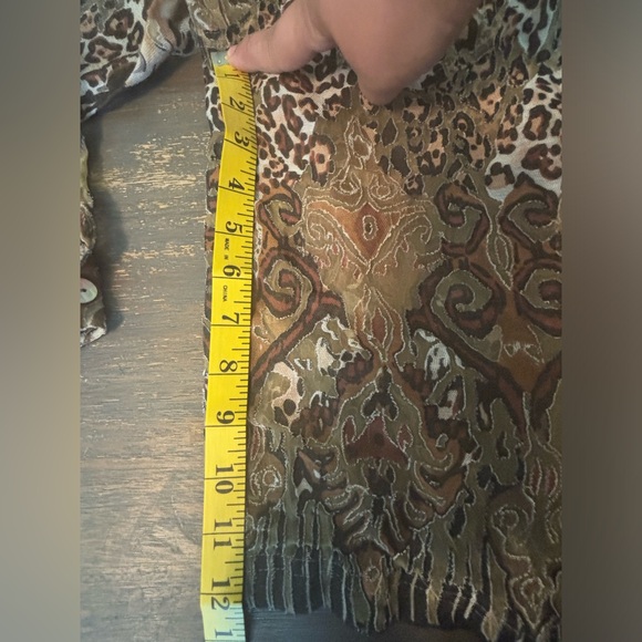 Alfred Dunner Sheer Animal Leopard Print Jacket Size 6P - Picture 8 of 13